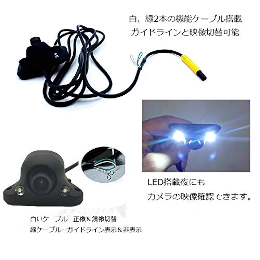 4台モニターセット 車載専用 モニター 映像分割器 4台のカメラ映像を1画面に表示 正